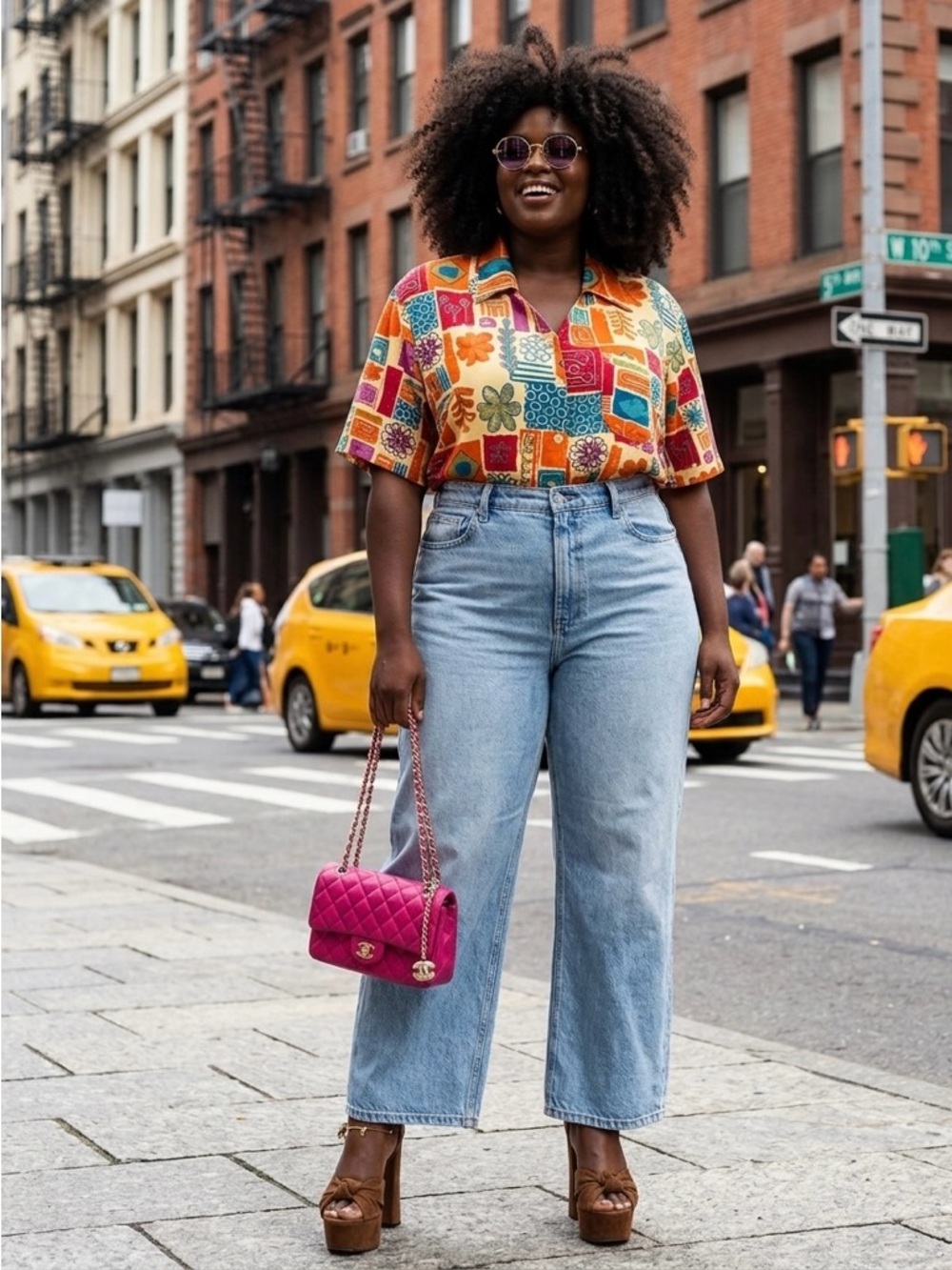 PLUS SIZED VINTAGE STATEMENT BLOUSE